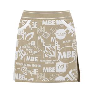 [마스터바니] 여성 배색 로고 패턴 니트 큐롯 스커트 421E3PC391BG