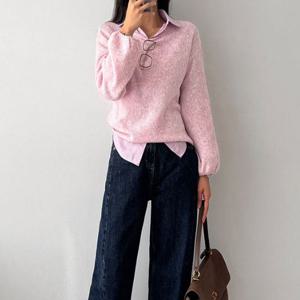 [나크21] 벌룬소매 보카시 풀오버 니트 NK53-TH-17