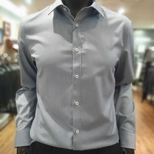 [바쏘옴므]MARIO24년 블루 기본핏 레귤러카라 스판 셔츠