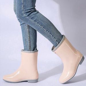 [잇백잇슈]캐주얼심플레인부츠 장화 장마 깔끔 기본 데일리 여성