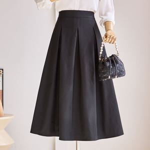 [커스텀에이블] 맞주름 볼륨 A라인 스커트_T2509SK060C
