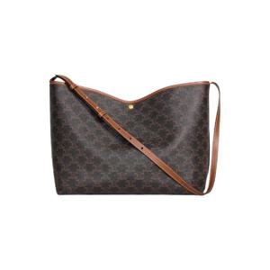 셀린느 트리옹프 캔버스 카프스킨 소프트 쇼퍼 백 탄 123912GXC-04LU