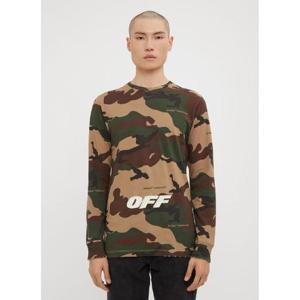25 FW 오프화이트 남성 Long Sleeve Camo Print T Shirt ofw0133005mil