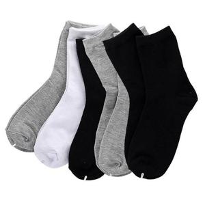 남성용 무지 케쥬얼 중목양말 남자양말 랜덤 5켤레 남성양말 스니커즈양말 남성중목양말 남자중목양말