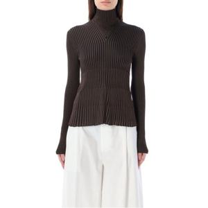 26 SS 보테가 베네타 비스코스 블렌드 라이트웨이트 플리티드 스웨터 715441V2CX0