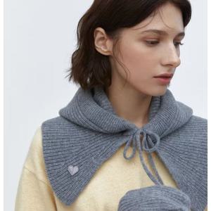 [질스튜어트핸드백][니트후드] 그레이 멜란지 울캐시미어혼방 바라클라바 JAMU5F402 G2