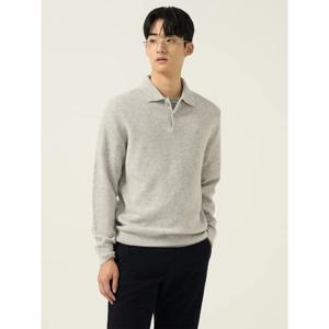 [빈폴멘] 울 베이직 칼라넥 니트  라이트 그레이 (BC5951C022)