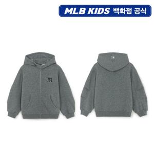 [MLB키즈PG] 베이직 스몰로고 기모 후드 집업 (7AHDB0656-50MGD)