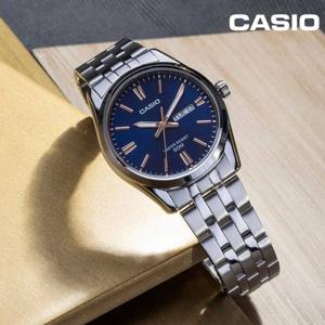 카시오 레트로 데이데이트 남자 야광 메탈시계 MTP-1335D-2A2VDF