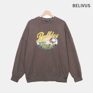 빌리버스 남성 긴팔 맨투맨 프린팅로고 면 루즈핏 쭈리 라운드 티셔츠 BPT094