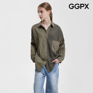 GGPX  하프 패턴 포켓 루즈핏 셔츠 (GP9SH052F)