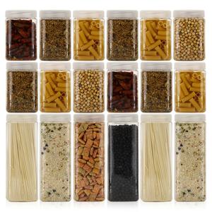 냉장고 사각(화이트) 보관용기 실속형 18P(대6 중12)+세척솔