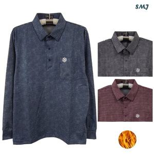 SMJ1840 남자 긴팔 카라 티셔츠 기모 중년 남성 긴팔티 가을 겨울