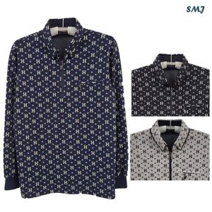 SMJ1835 남자 긴팔 버튼 카라 티셔츠 중년 남성 긴팔티 봄 가을