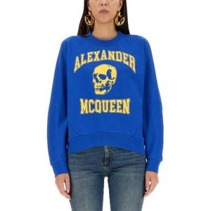 알렉산더 맥퀸 긴팔 티셔츠 752345 QZAJ50433 BLUE