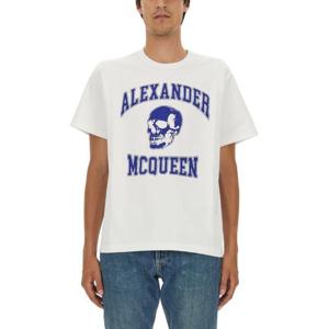 알렉산더 맥퀸 반팔 티셔츠 759442 QVZ290900 WHITE