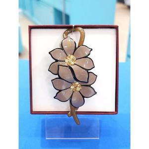 로뎀 세이브존05 프랑스 스와로브스키 플라워 바나나핀(브라운투톤)0 RRD24020076