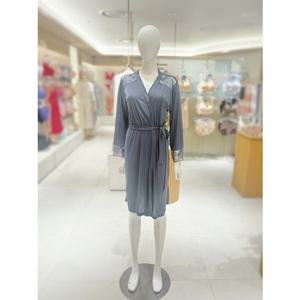 [BARBARA][[AGW4807R BL] 물실크 베가스무스 블루 그레이 고급스러운 여자 로브가운