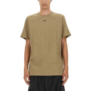 오프화이트 반팔 티셔츠 OMAA027 F23JER0086110 BEIGE