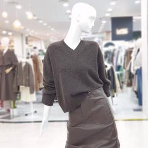 abfz sh06 브이넥 포근 짜임 니트 SLBHZ4W57K