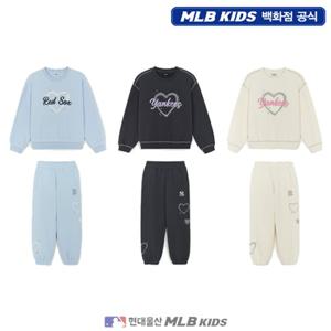 [MLB키즈US] (7FS2H0356) 여아 스트릿 하트 아트웍 맨투맨세트 아동맨투맨세트 키즈맨투맨세트