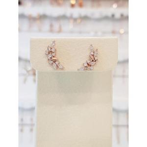 볼라레 세이브존01 20대여자선물 단풍잎 큐빅 볼드 귀고리 spe832