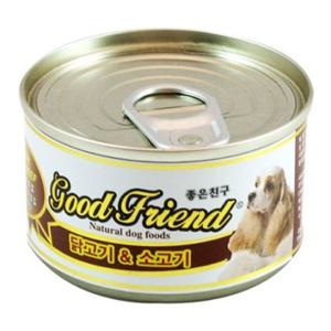 강아지습식간식 강아지 닭고기 소고기 통조림 100g 1P 습식 사료 간식