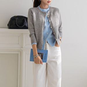 [나크21] 배색 레이어드 기본가디건 NK53-JH-47