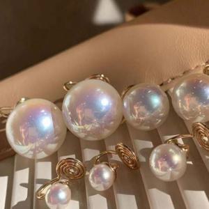 여성 러블리 심플 진주 귀걸이 클립형 고리형 2타입