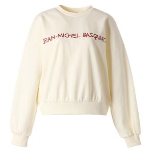 [클라이드]여성 바스키아 래터링 맨투맨 FNDTS981F