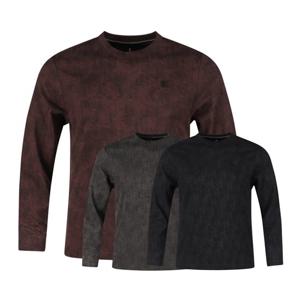 럭스골프 남성 수입 라운드넥 믹스 패턴 긴팔 스웨트 셔츠 OT25A441