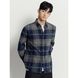 [빈폴멘] 브러쉬드 트윌 빅 체크 셔츠  애쉬 (BC5X64C254)