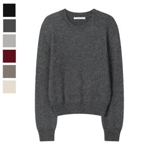 [리빌모아]여자 간절기 로즈 라운드 긴팔 니트 SGW-KN-Q091-차콜