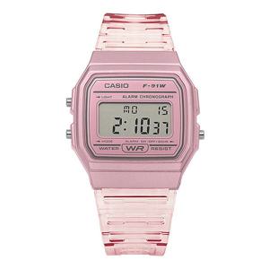 카시오 F-91WS-4HDF (F-91WS-4) 디지털 스퀘어 빈티지 레트로 투명 공용 우레탄시계