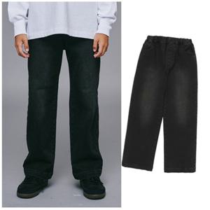 블루테일2 AZH3PT02CG 주니어 남아 여아 차콜그레이 세미 와이드 기모 데님 팬츠 초등 2025년 겨울