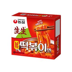 농심 생생 납작 떡볶이면 258g 20개