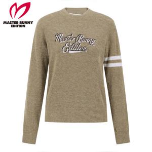 [마스터바니] 여성 부클레 로고 레이어드 긴팔 니트