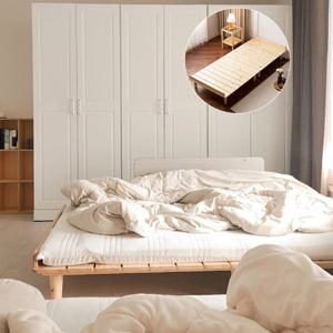 [베스트 리뷰 갓성비 침대 프레임] 파인 평상형 SS 슈퍼싱글 침대 프레임 (표준 매트리스 포함)