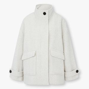 [보브]알파카 블렌드 하이넥 하프 코트 (7155416005)