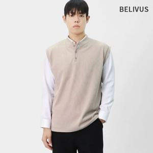 빌리버스 남성 데일리 심플베이직 헨리넥 트렌디 니트 조끼 레이어드 베스트 BTS096