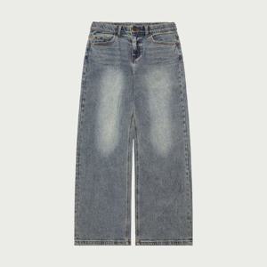 [행텐 틴즈]여성 히든밴딩 백 브러쉬 와이드 데님팬츠_246(10540-155-801-10)