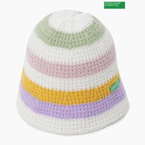베네통 멀티 컬러 니트 버킷햇 BCCP52461