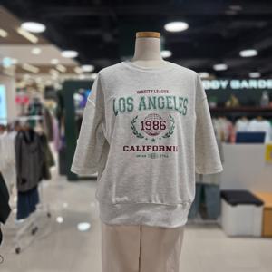 [멜로디가든]5부소매 티셔츠 (M25F8T109 오트밀)