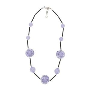 엠포리오아르마니 비즈 라운드 퍼플 체인 목걸이 EW002846 AF19
