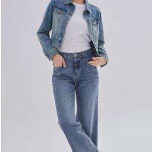 [잠뱅이]여성 난스판 솔트 틴워싱 크롭데님 자켓 AN3DDJ651_IC