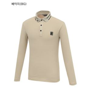 [디즈니골프]남성 기모 니트 배색 카라 티셔츠 (SO3MTS004-BG)_U