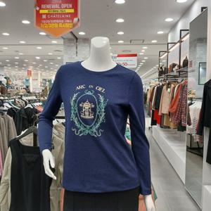 [샤트렌]프린트 기본핏 티셔츠HCESTS801_GN