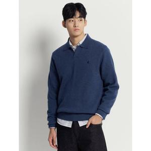 [빈폴멘] 베럴비 오픈 칼라넥 니트  블루 (BC5X51C63P)