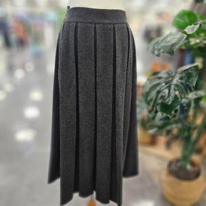 스테파니 HC07 플리츠 미디  모직 스커트 A25SK5407