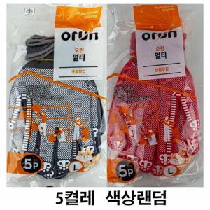 오런 멀티 일상생활 다용도 장갑 L 대형 5켤레 색상랜덤